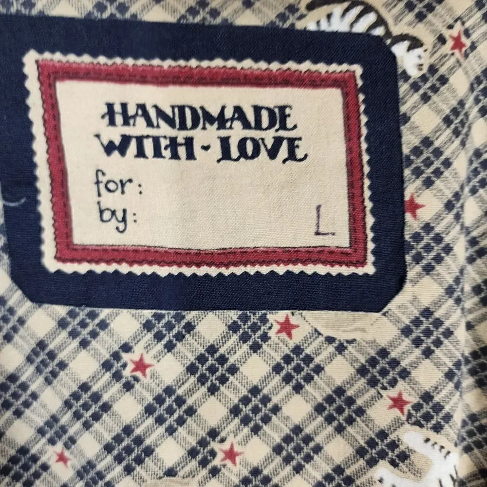 Daisy Kingdom Noahs Ark Fabric Panel Handmade Vest L - Picture 8 of 8